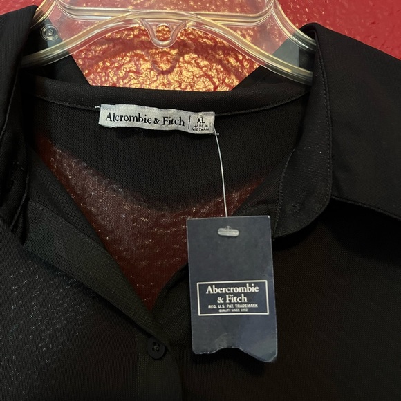 Abercrombie & Fitch Black Sheer Blouse - Picture 3 of 3